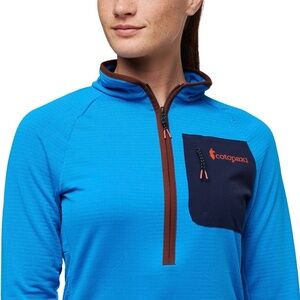 Women's Small Cotopaxi Otero Half Zip Fleece Pullover in Blue and Brown